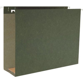 Business Source File Folders, Hanging, Legal, 1/5-Cut, 3 in. Expansion, Standard Green (25 per Box)