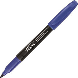 S.P. Richards Co. PERMANENT MARKER, FINE POINT, FADE/WATER RESISTANT, BLUE, DOZEN