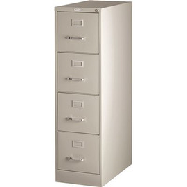 S.P. Richards Co. VERTICALFILE WITH LOCK, 4-DRAWER, 15 IN. X 25 IN. X 52 IN., LIGHT GRAY