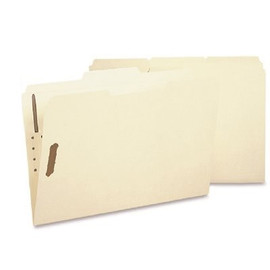 Sparco Fastener Folder, with 2-Ply Tab, 2 Fastener, 1/3-Cut Tab, Legal, Manila (50 per Box)