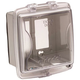Red Dot 2-Gang 2-7/8 in. Deep Extra Duty Non-Metallic While-in-Use Weatherproof Receptacle Cover