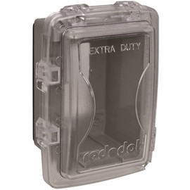 Red Dot 1-Gang Extra Duty Non-Metallic Weatherproof Receptacle Cover with Wasp Guard