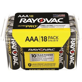 Rayovac Ultra Pro AAA Alkaline Batteries Contractor Pack (18-Pack)