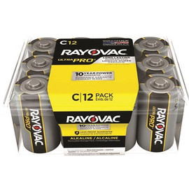 Rayovac Ultra Pro C Alkaline Batteries Contractor Pack (12-Pack)