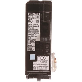 Siemens 15 Amp GFCI/AFCI Dual Function Circuit Breaker