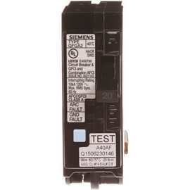 Siemens 20 Amp GFCI/AFCI Dual Function Circuit Breaker