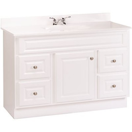 Glacier Bay Hampton 48 in. W x 21 in. D x 33.5 in. H Bath Vanity Cabinet Only in White