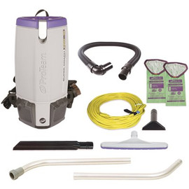 ProTeam Super Coach Pro 10, 10 Qt. Backpack Vacuum with Xover Multi-Surface 2-Piece Wand Tool Kit