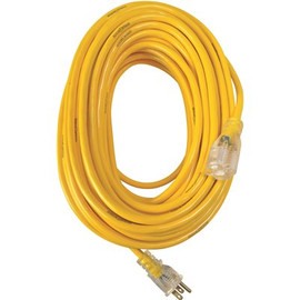 Yellow Jacket 100 ft. 12/3 SJTW Outdoor Heavy-Duty Extension Cord with Power Light Plug