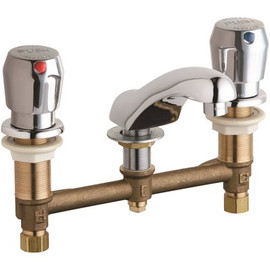 Chicago Faucets CHICAGO CONCEALED HOT AND COLD WATER METERING SINK FAUCET LEAD FREE