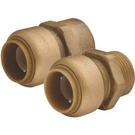 Cash Acme 3/8 in. x 1/2 in. Brass Push-to-Connect Reducing Connector x MNPT Lead Free