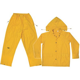 CLC Unisex Large Yellow 3-Piece Polyester Rain Suit