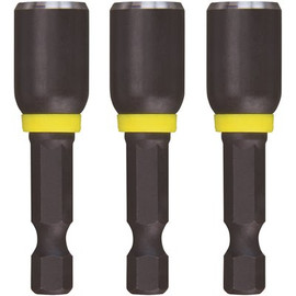 Milwaukee SHOCKWAVE Impact Duty 5/16 in. x 1-7/8 in. Black Oxide Magnetic Nut Driver (3-Pack)