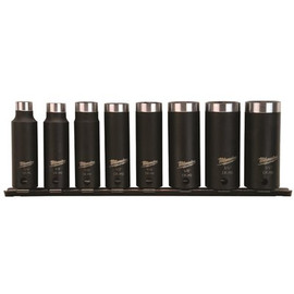 Milwaukee SHOCKWAVE Impact-Duty 3/8 in. Drive SAE Deep Well Impact Socket Set (8-Piece)