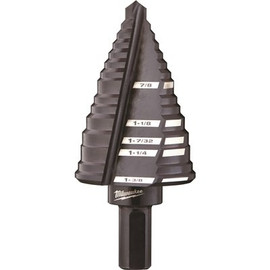 Milwaukee 7/8 in. - 1-3/8 in. #12 Black Oxide Step Drill Bit (5-Steps)