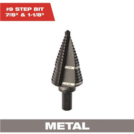 Milwaukee 7/8 in. - 1-1/8 in. #9 Black Oxide Step Drill Bit (2-Steps)