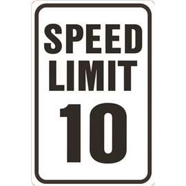 HY-KO 12 in. x 18 in. Speed Limit 10 MPH Heavy-Duty Sign