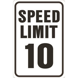 HY-KO 12 in. x 18 in. Speed Limit 10 MPH Heavy-Duty Reflective Sign
