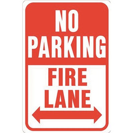 HY-KO 12 in. x 18 in. No Parking Fire Lane Heavy-Duty Sign