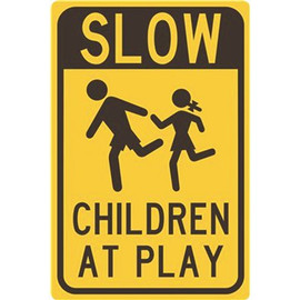 HY-KO 12 in. x 18 in. Slow Children at Play Heavy-Duty Sign