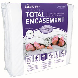 JT Eaton Lock-Up Polyester King Size Standard Total Mattress Encasement for Bed Bug Protection