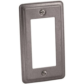 RACO 4 in. H x 2 in. W Steel Metallic 1-Gang Handy Box Cover for GFCI, 1-Pack