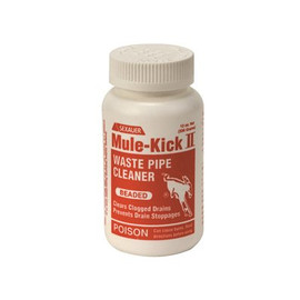 MULE KICK II CAUSTIC WASTE PIPE CLEANER, 12 OZ. SIZE