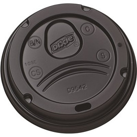 Dixie Dome Large, Black, Disposable Plastic Hot Cup Lids, (1,000 Lids per Case)