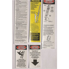 Werner Fiberglass Extension Ladder Safety Labels, 300 lbs.