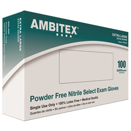 Ambitex X-Large Royal Blue 3 Mil Nitrile Powder-Free Select Exam Gloves (100 per Box)