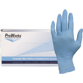HOSPECO Powder-Free Nitrile Exam Gloves, Medium, Blue, 5 mil