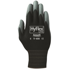 HYFLEX Size 9 Black Multi-Purpose, Hyflex Lite Dipped, Industrial Gloves with Barehand-Like Dexterity (12-Pairs per Box)