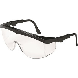 MCR Safety TK1 Black Frame Clear Lens UV Protection Safety Glasses