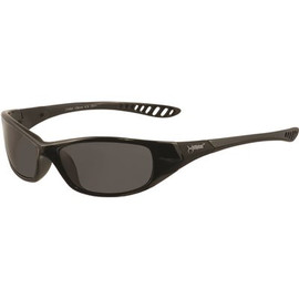 V40 Black UV Protection KleenGuard Hellraiser Safety Glasses with Uncoated Smoke Lens