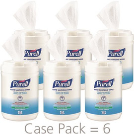 PURELL Hand Sanitizing Wipes Alcohol Formula, Fragrance Free, 175 Count Hand Sanitizing Wipes Canisters (Pack of 6)