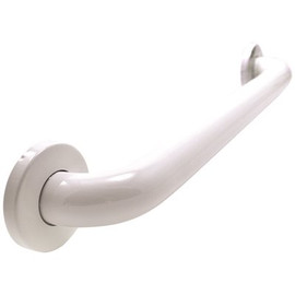 WingIts Premium 16 in. x 1.5 in. Polyester Painted Stainless Steel Grab Bar in White (19 in. Overall Length)