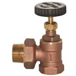 PLUMBERS EDGE 1 in. Steam Angle Radiator Valve