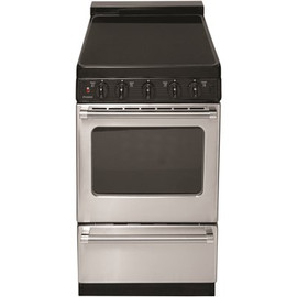 Premier 20 in. 2.42 cu. ft. Freestanding Smooth Top Electric Range in Stainless Steel