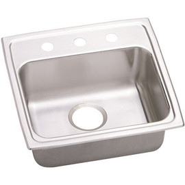 Elkay Lustertone Drop-In Stainless Steel 20 in. 3-Hole Single Bowl ADA Compliant Kitchen Sink with 5.5 in. Bowl