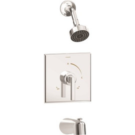 Symmons Duro Single Handle 1-Spray Tub and Shower Faucet Trim in Polished Chrome - 1.5 GPM (Valve not Included)