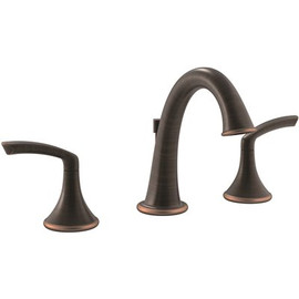 Symmons Minimalist 8 in. Widespread 2-Handle Bathroom Faucet with Drain Assembly in Seasoned Bronze