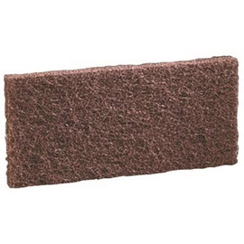 3M 4.625 in. x 10 in. Brown Scrub-n-Strip Pad