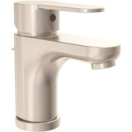 Symmons Single Hole Single-Handle 1.0 GPM Bathroom Faucet with Drain Assembly in Brushed Nickel