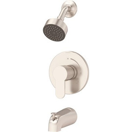 Symmons Identity 1-Handle Wall-Mounted Tub and Shower Faucet Trim Kit in Satin Nickel (Valve not Included)