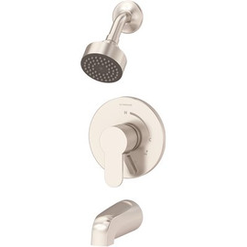 Symmons Identity 1-Handle Wall-Mounted Tub and Shower Trim Kit with Diverter Lever in Satin Nickel (Valve not Included)