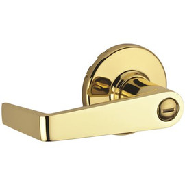 Kwikset KINGSTON PRIVACY LEVER UL, POLISHED BRASS