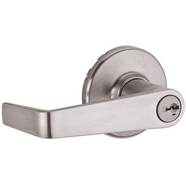 Kwikset Kingston Satin Chrome UL Rated Entry Door Handle Featuring SmartKey Security