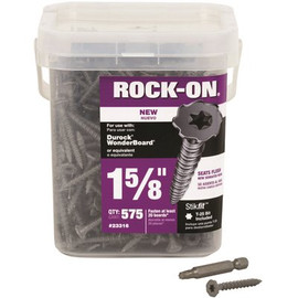 Rock-On #9 x 1-5/8 in. Serrated Flat Head Star Drive Cement Board Screws (575-Pack)