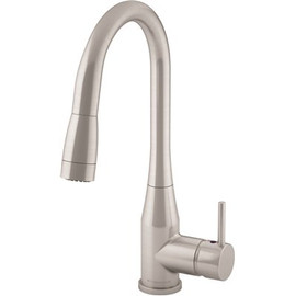 Symmons Sereno Single-Handle Pull-Down Sprayer Kitchen Faucet in Stainless Steel