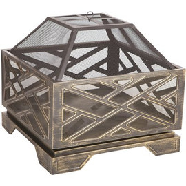Fire Sense Catalano 26 in. Square Steel Fire Pit